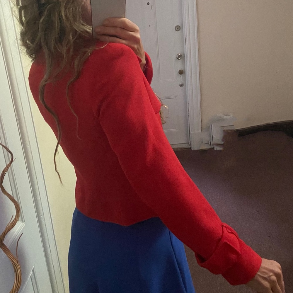 Anne Klein Short Trench Crepe
Drapey Front Jacket Memling Red
Women Size… - Picture 16 of 16